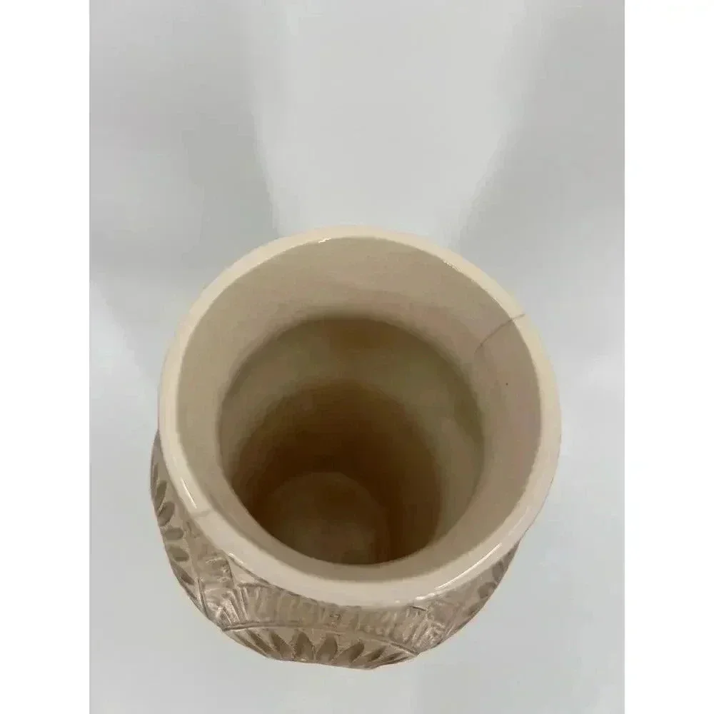 VINTAGE McCoy Vase Scandia #620 Beige Tan Taupe Pottery Butterfly Mid Century